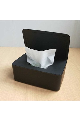 Pazly Ve Üretilmiş, Toz Siyah Şık Pratik Mendil Malzemeden Kutusu Kaliteli Islak Geçirmez - Xf Siyah