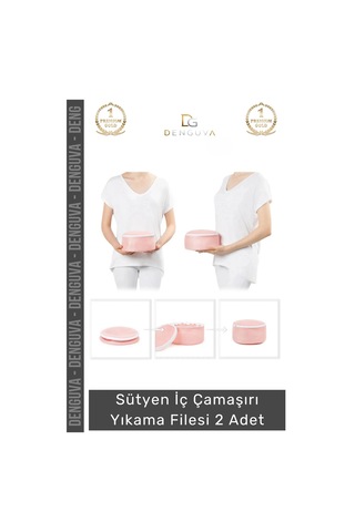 Yıkamatorbası Sütyen İç Çamaşırı Yıkama Filesi Çamaşır Koruyucu Yıkama Torbası 2'li Paket 20x15cm Çok Renkli