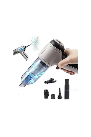 Süpürge Şarjlı Kablosuz Güçlü Vakumlu El Tipi Taşınabilir Islak Kuru Air Blower Araba Süpürgesi