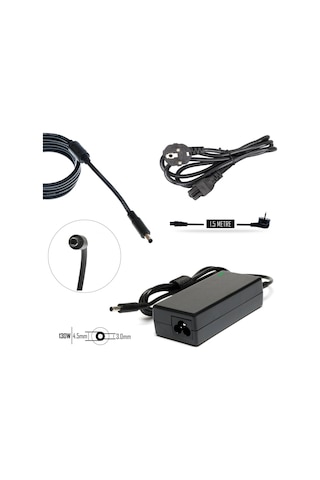 Notebook Adaptör, Şarj Aleti, Şarj Cihazı 130w - Dell Inspiron16 Plus7630 Geforce Rtx 4060 Muadili İle Uyumlu