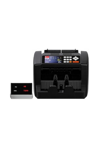 Plus Black Mix Karışık Para Sayma Makinesi, TL ve Euro Karışık Sayım, Usd Adet Sayım, Sahte Yakalama, Müş. Ekranı