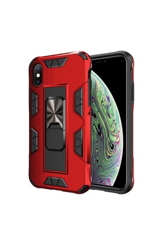 Apple Uyumlu iPhone Xs Max 6.5 Kılıf Zore Volve Kapak Kırmızı