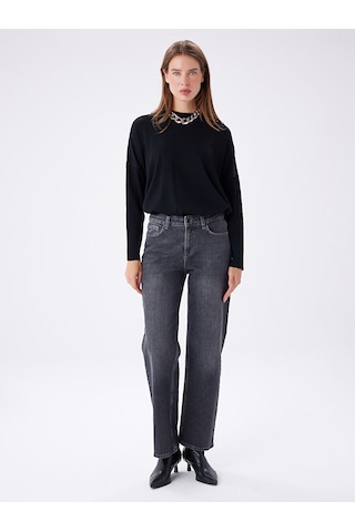 Faik Sönmez Straıght Fit Yıkama Efektli Jean Pantolon W27jpn003 Uw27jpn00312 Gri