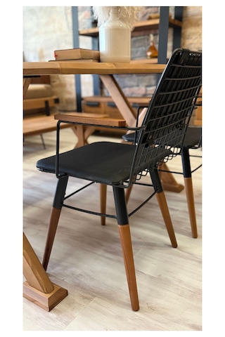 Ntconcept Vitra Sandalye Kollu Tel Ahşap Sandalye