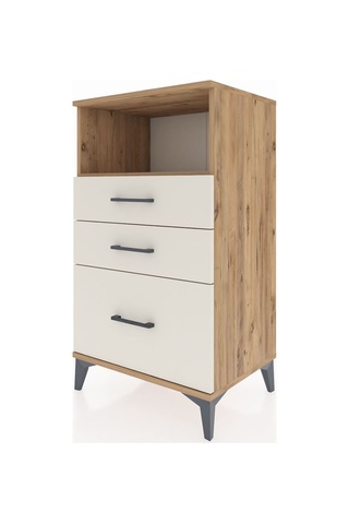 Hyperion Komodin Tek Raflı 3 Çekmeceli 60x44x106 Çam-aytaşı Çam