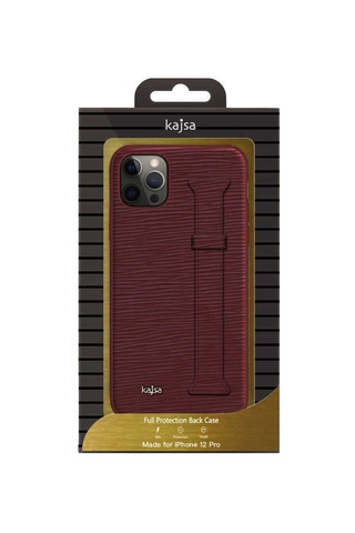 Kajsa Apple Uyumlu iPhone 12 Pro Max Kılıf Kajsa Wave Pattern Handstrap Kapak ZORE-218970