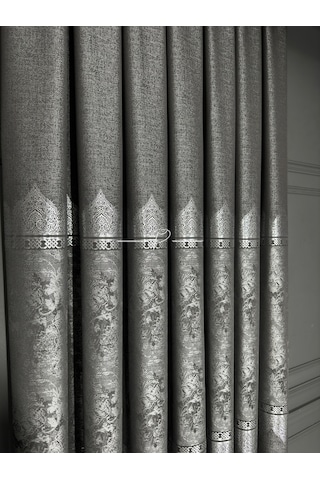 Fon Perde Pano Fonluk Nilo Desen - Antrasit-gri Çok Renkli