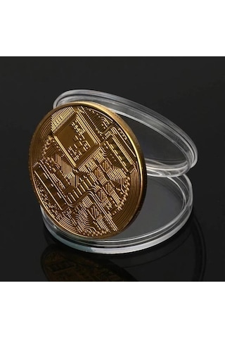 Büro Ev Ofis Hediyesi İçin Dekotratif Metal Para Tipi Bitcoin Sikkesi