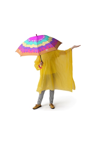 Coral High Kids Pembe Rengarenk Dondurma Desenli Çocuk Şemsiyesi 12661