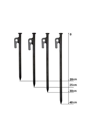 10 Adet 20cm Açık Kamp Rüzgar Geçirmez Sabit Kanopi Zemin Çivileri Çok Renkli