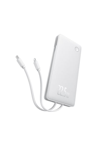 Baseus Airpow Lite Power Bank 10000 Mah 22.5w Entegre Type-c Ve Lightning Kablolu - Siyah Beyaz