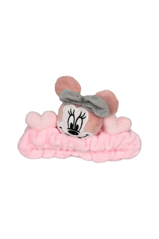 Minnie Mouse Peluş Bandana Makyaj Spa Saç Bandı Pembe Pembe