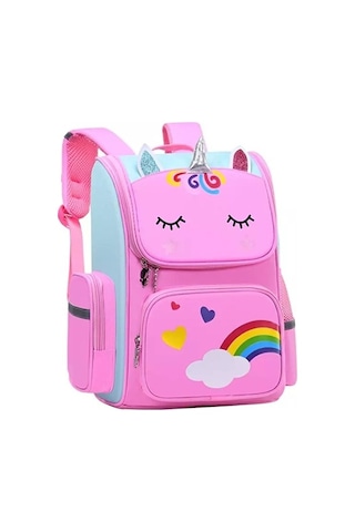 Sevimli Kız Tek Boynuzlu At Okul Çantası Yw45bl Açık Pembe