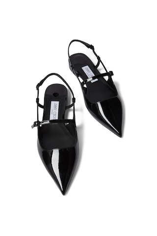 Jimmy Choo Didi Patente Deri Balerin Ayakkabılar Siyah