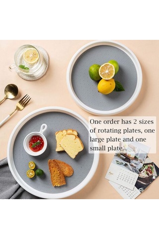 Mutfak Depolama İçin 2 Adet Döner Baharat Rafı 2 Boyut Plastik Tabanlı Yuvarlak Disk 25 Cm Ve 30 Cm Dolaplarla Uyumlu -