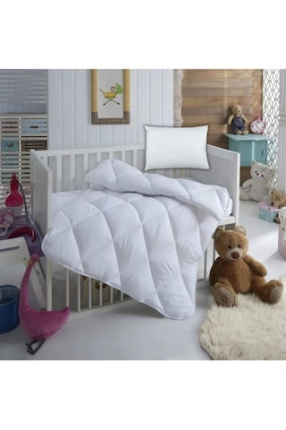 Bebek Yorgan Seti Bebe Yorganı 100x150 Cm + Bebe Yastığı