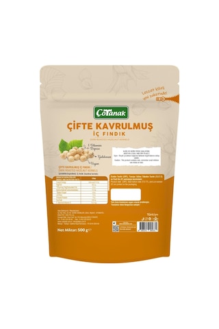 Çotanak Çifte Kavrulmuş İç Fındık 500 G