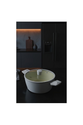 Jumbo Swiss Crystal Light Grey Derin Tencere 24 Cm Gri