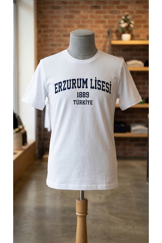 Hediye Okullara Özel Logolu Baskılı Öğrenci Tişörtü Toptan T-shirt 10'lu Paket Kendin Tasarla Kuruma/kişiye Özel Beyaz