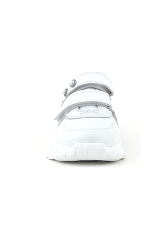 Rakerplus Hakiki Deri Beyaz Taşlı Kız Çocuk Sneakers Ayakkabı Beyaz