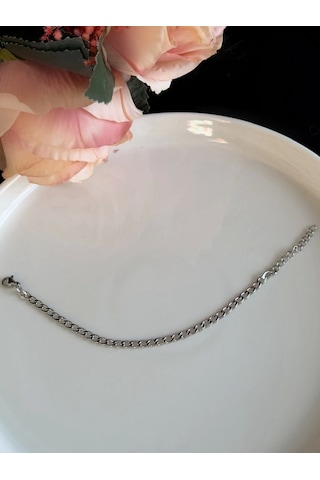 Düz Zincir Çocuk Çelik Bileklik Miracle Serisi Silver