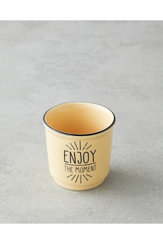 English Home Enjoy The Moment Bone Porselen 2 Li Espresso Fincan 90 Ml Yeşil-sarı Yeşil-sarı