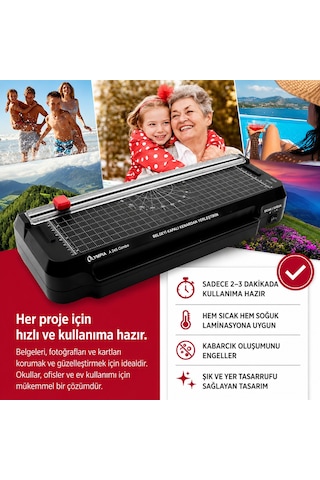 4 Ü 1 Arada A245 Combo Laminasyon Makinesi ,giyotin Makinesi ,köşe Kesme Aparatı