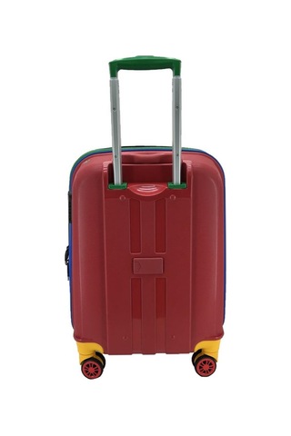 Cap Polo's Polipropilen Küçük Boy Valiz Kırmızı Bej