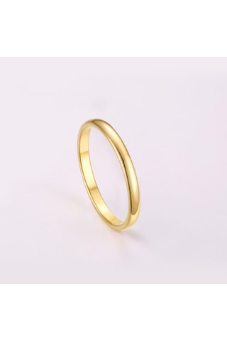 Chavin 2Mm Söz Nişan Gold Ip Kap. Bayan Erkek Çelik Yüzük Eh23Sr Altın
