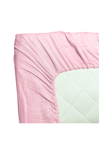 Joyous Mom Kids Bürümcük Müslin Bebek Nevresim Takım Organik Bebek Uyku Set Pembe
