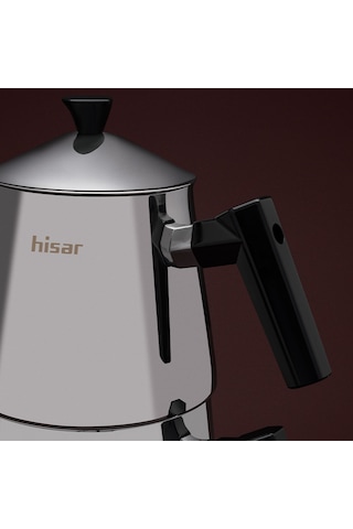 Hisar Heybeli Plus Maxi Çelik Çaydanlık Siyah Inox