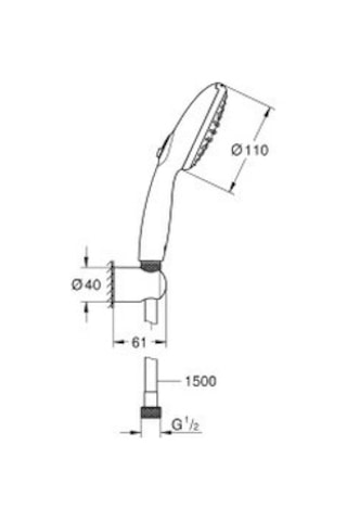 Grohe Tempesta 100 El Duşu Seti - 2780330e Krom
