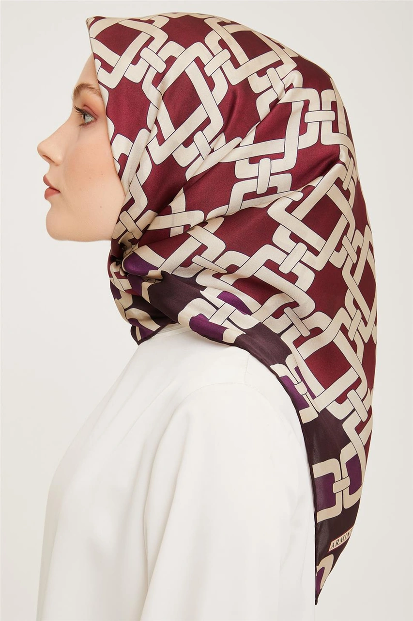 Armine Twill İpek Eşarp 23ka9007 33 54 Bordo