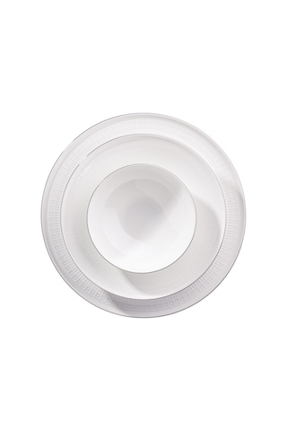 Korkmaz Vera Collection 53 Parça Platin Yemek Takımı A8198 Beyaz