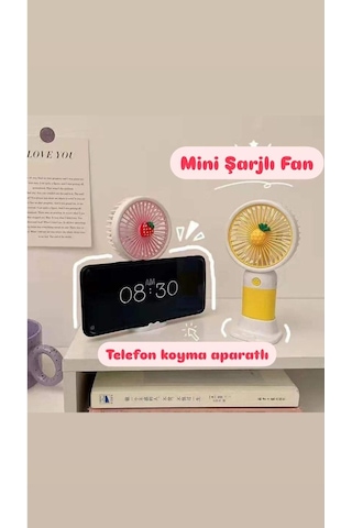 Taşınabilir Fan Soğutucu Mini Vantilatör Klima Güçlü Serinletici Şarjlı Masa Üstü Sessiz Standlı - S