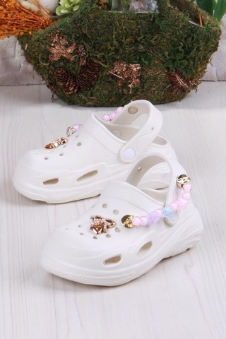 Fort Clx 6990 Plaj Deniz Havuz Terliği Hafif Rahat Esnek Kız Çocuk Terlik Bej