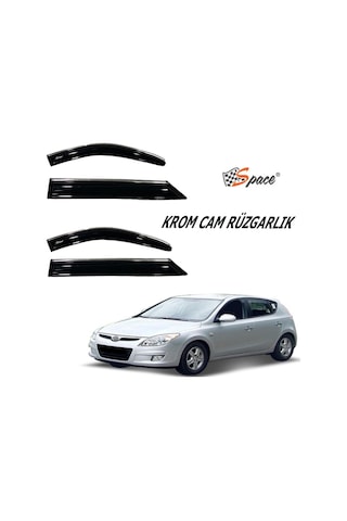 Krom Cam Rüzgarlığı 1.2Mm Hyundai I30 2009 4'Lü - Caru433