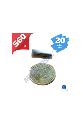 15X3,5X1,4Mm Neodyum Mıknatıs 20 Adet