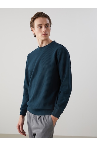 Lcw Vision Petrol Bisiklet Yaka Uzun Kollu Erkek Sweatshirt