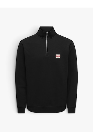 Only & Sons Onsdawson Reg Ls Half Zıp Hıgh Neck Vd Erkek Siyah - 22039036