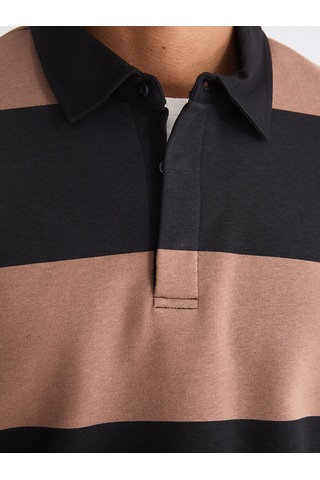 Lcw Vision Siyah Polo Yaka Erkek Sweatshirt