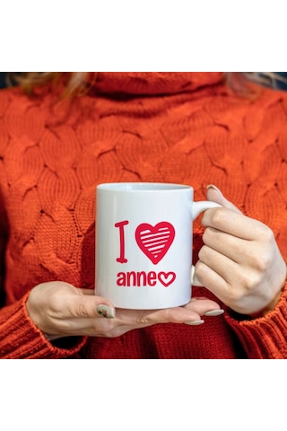 Anneler Günü I Love Anne Baskılı Kupa Bardak Hk2629