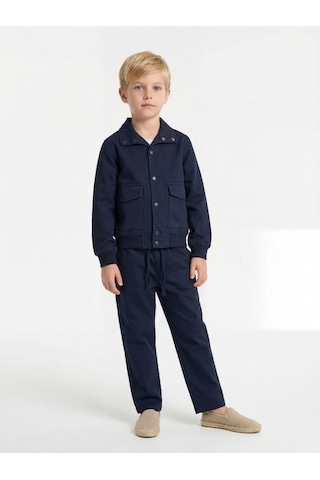 Zekids Erkek Çocuk Tasarım Pantolon-17166 Lacivert