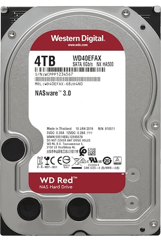 WD Red T2-WD40EFAX 4 TB 5400 RPM 64 MB 3.5" SATA 3 NAS HDD