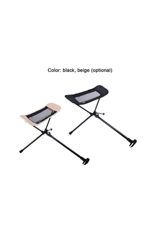 Suofeng Açık Hava Ayak Dayanağı Katlanır Sandalye Ayak Dayanağı Kullanışlı Boş Zaman Kamp Balıkçılık Teleskopik Ayak Dayanağı Katlanır Sandalye Ayak Dayanağı Alüminyum Alaşımlı Ayak Desteği Siyah Siyah