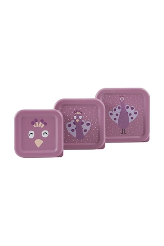 Trixie Mrs. Peacock Anaokul Çantası 3'lü Set Çanta-yemek Kabı-matara- 94-05-41-198 Lila