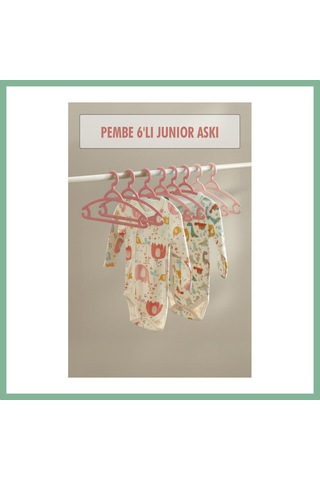 Bşkvirgo 6 Lı Bebek Askısı & Bebek Gardırop Askısı Pembe Set Bsk2026