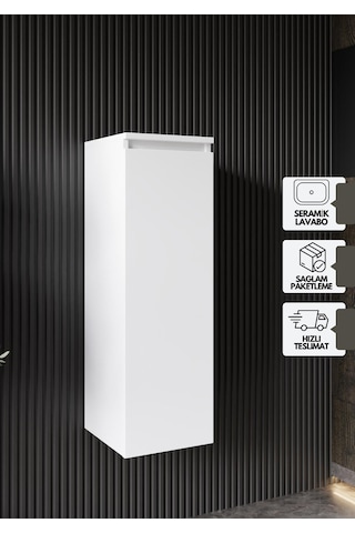 Karen Banyo Deniz Boy Dolap Beyaz