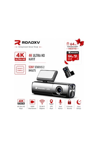 Roadxv V11 4k+1k Wifi Ön Ve Arka Araç Kamerası