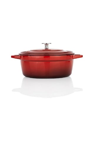 Schafer Guss Chef Döküm Derin Tencere 20cm-2 Parça-kırmızı Kırmızı